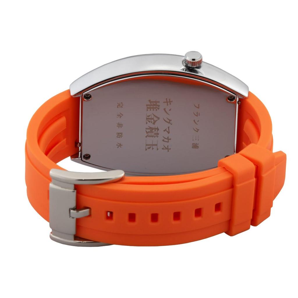 Frank Miura Herren Macau Glücksuhr, Limitierte Edition Würfel Casino Neuauflage (Schwarz Orange)