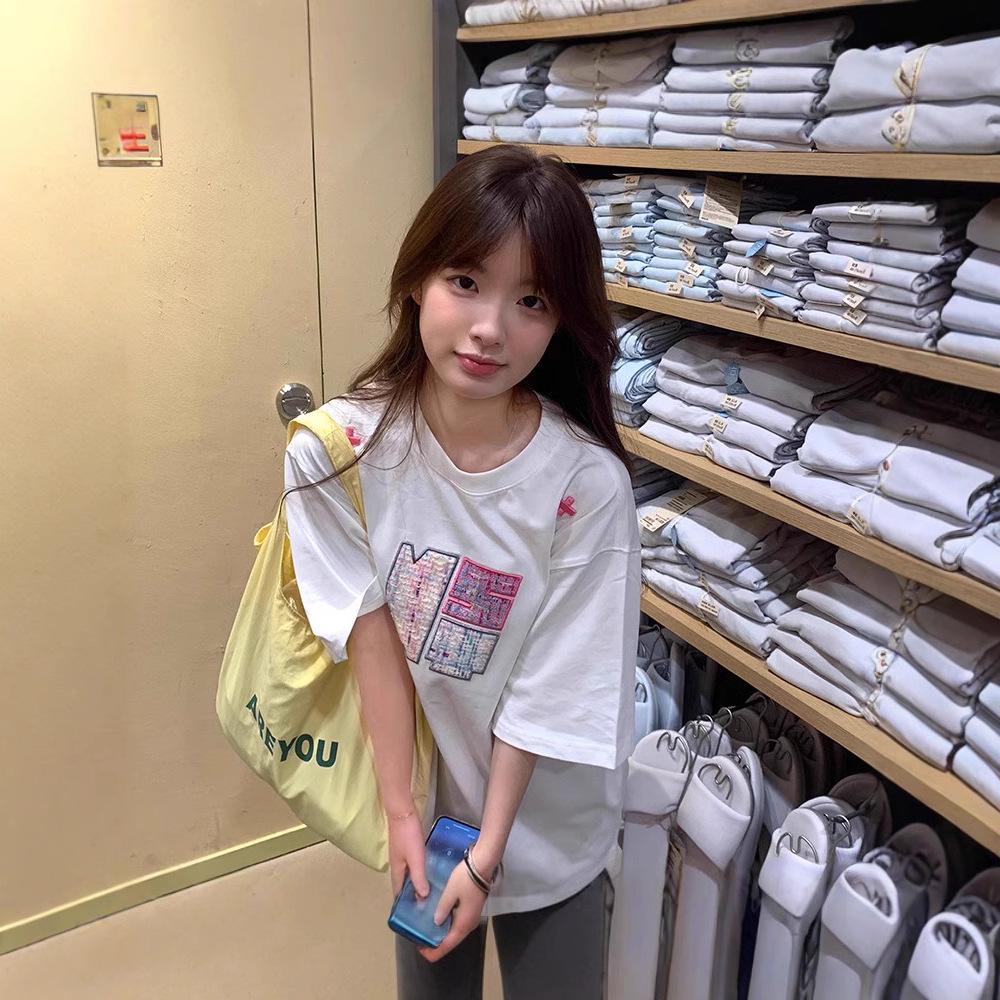 

Retro Summer Cotton Embroidered T-Shirt - Unisex Casual Fit Double Extra Large