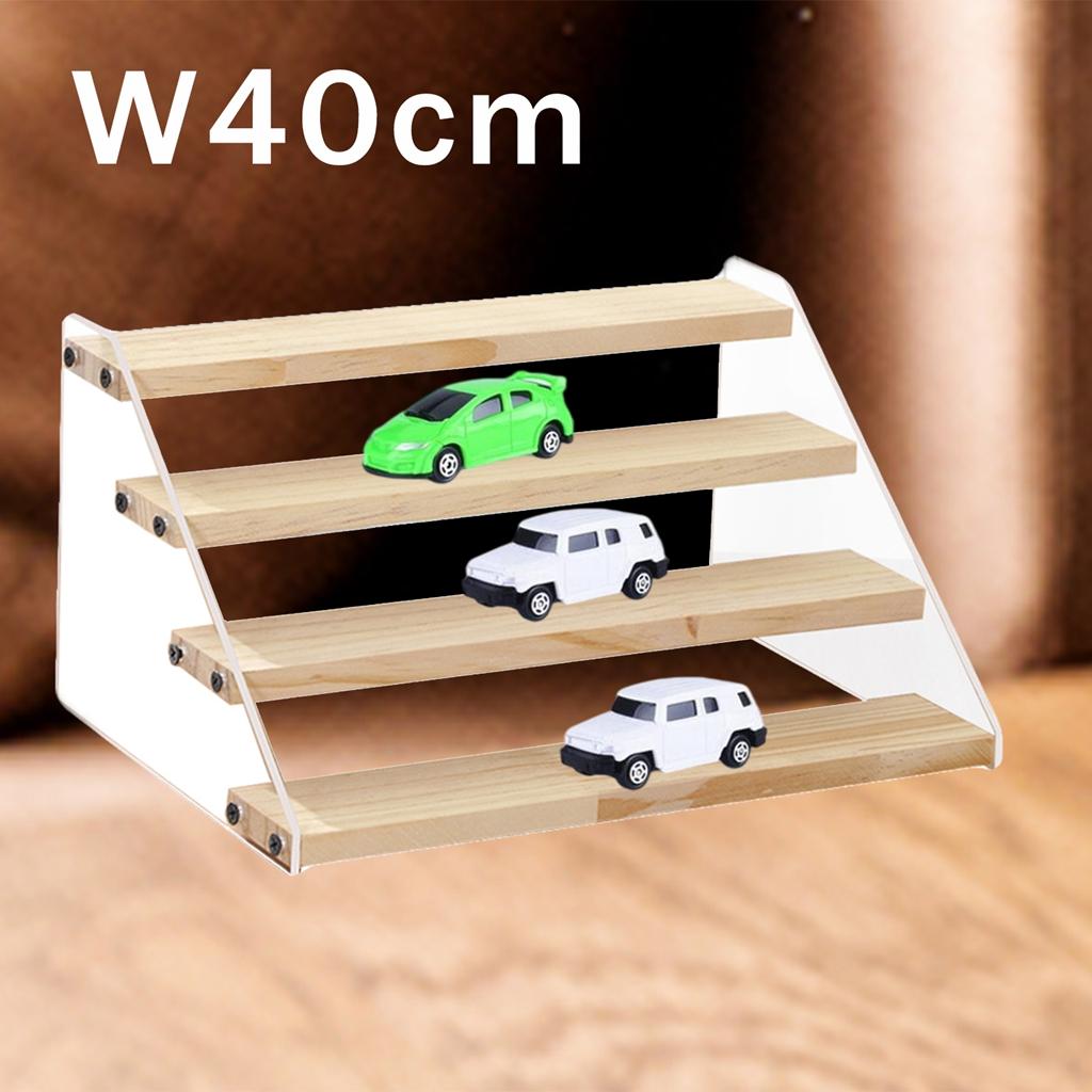 Acrylic Wooden Display Stand Shelf Glasses Cosmetic Doll Ladder Riser Stand