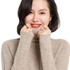Women's 100% Pure Wool Turtleneck Sweater - Fashionable Autumn/Winter Knitted Cashmere Base Layer Top