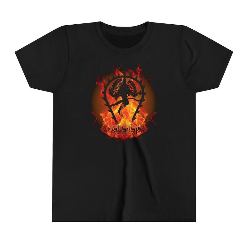 Youth Nataraja Fire Jersey Tee Mahadeva Shiva Devotional Clothing Spiritual Bhakti Yoga Tshirt Vedic Culture Hindu God Shirt Krishna Tees 120