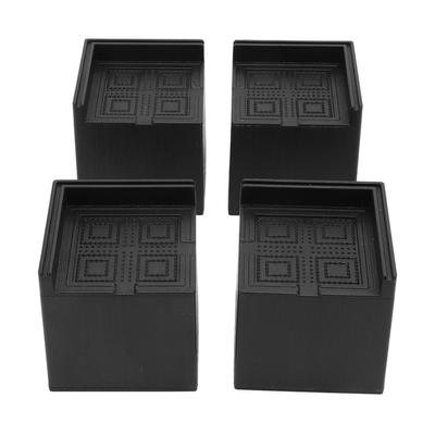 4 Piezas Elevadores de Muebles de Plástico EVA Cuadrados de 3 Pulgadas Soportan hasta 2200 Libras para Lavadora Cama Sofá