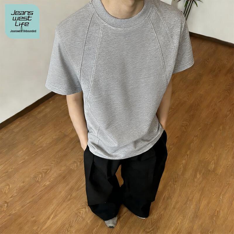 JEANSWEST LIFE Men s Loose Fit Solid Color Short Sleeve T-Shirt XL