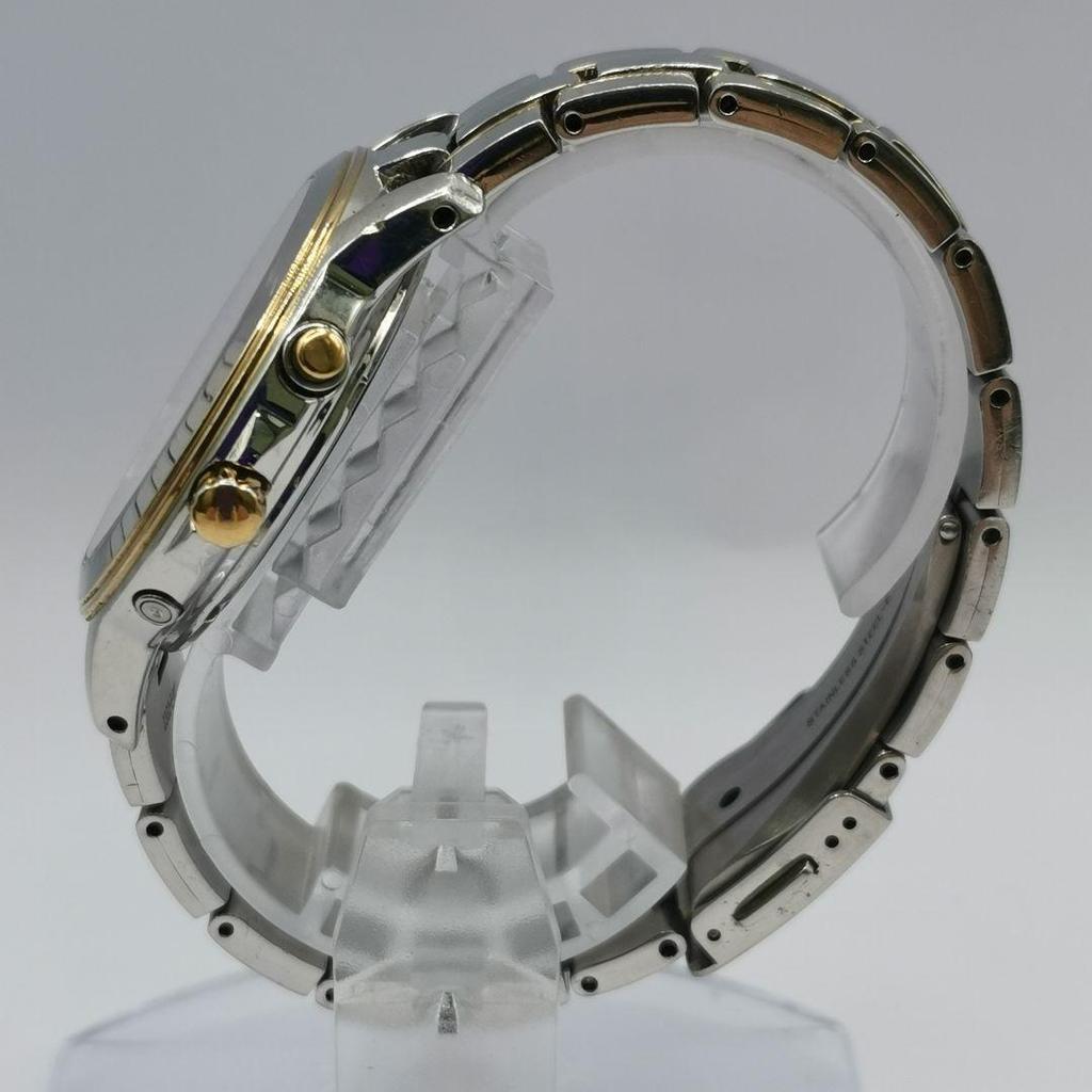 Used SEIKO Radio Solar 7B22-0BK0 Silver Combi Shell Dial