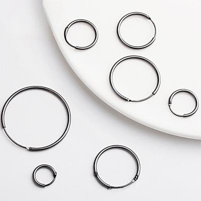 Korean Version of Korean Version of Personalized Round Circle Earrings for Women's Silver Ears