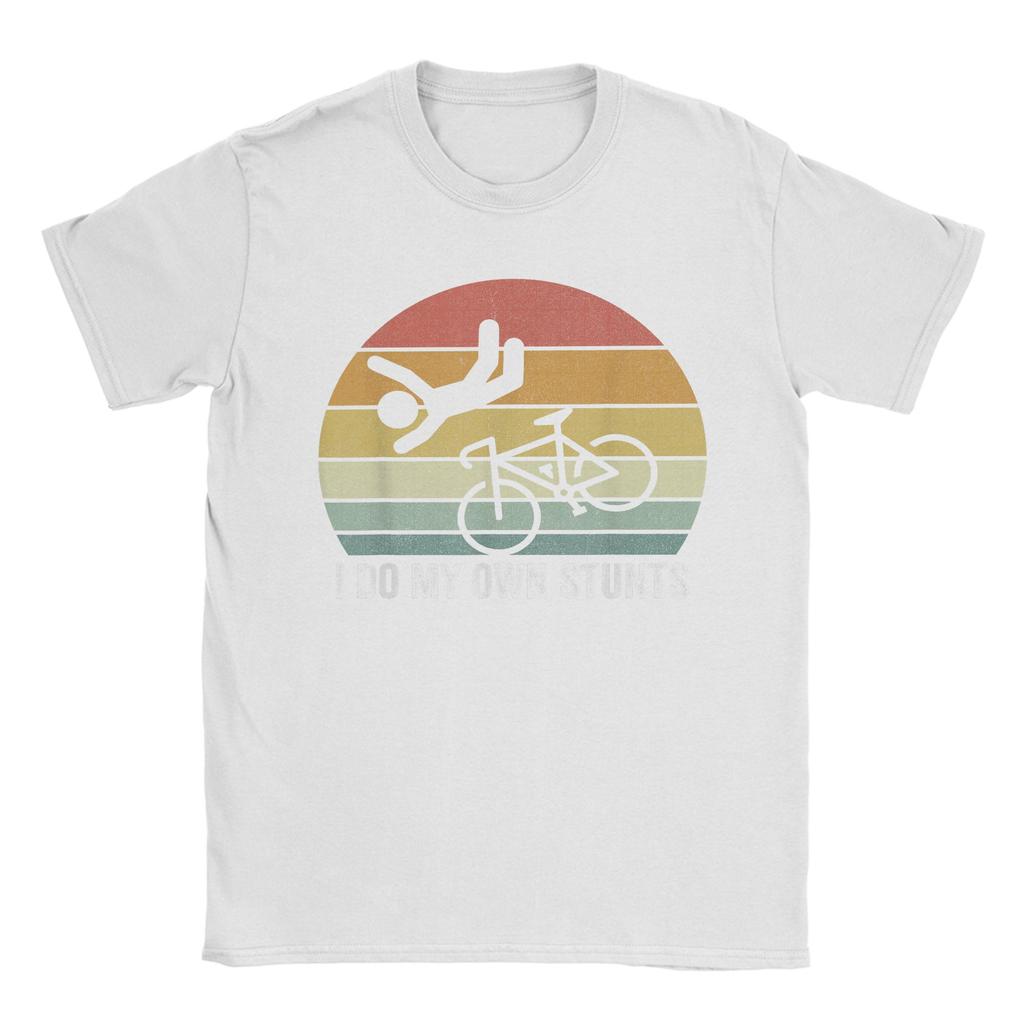Retro I Do My Own Stunts Shirt Bike Lovers T-Shirt Fashion T Shirts Short Sleeve Y2K Fun Tshirt Summer O-Neck Oversized Clothing
