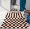 Color Checkerboard Plaid Carpet Moroccan Living Room Bedroom Rug Anti-skid Entry Door Mats Household Bedside Rugs Bay Window Mat