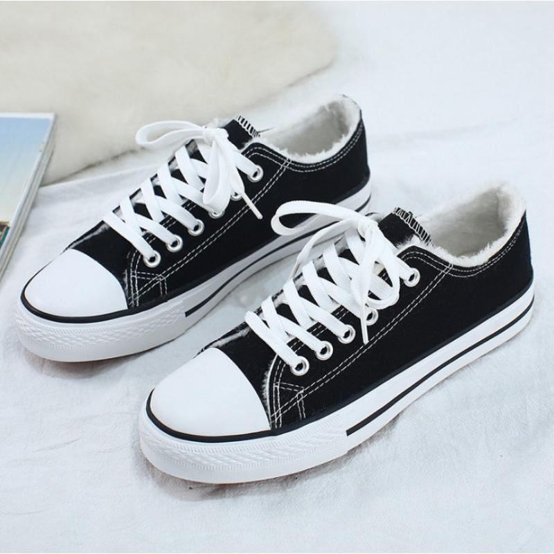 Spring and Autumn New Trendy Canvas Shoes Women's Fashion Student Shoes Lace-Up Small White Shoes Couples Men's Shoes Casual