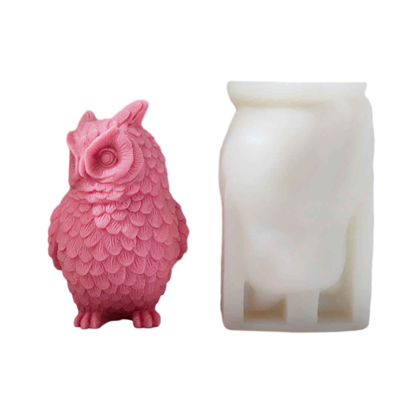 Standing Owl Silicone Molds DIY Crafts Plaster Mold Handmade-Scented Candle Soap Table Ornament Mould Non-stick 1