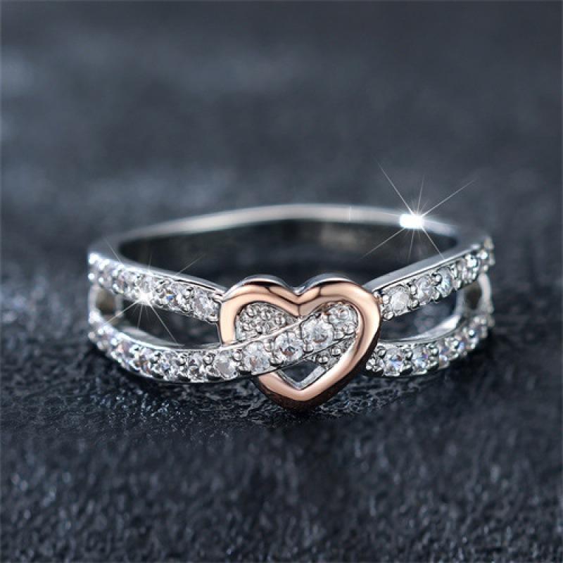 

Shrimp skin hot-selling love cross shape simple small fragrant wind women s ring jewelry No. 10