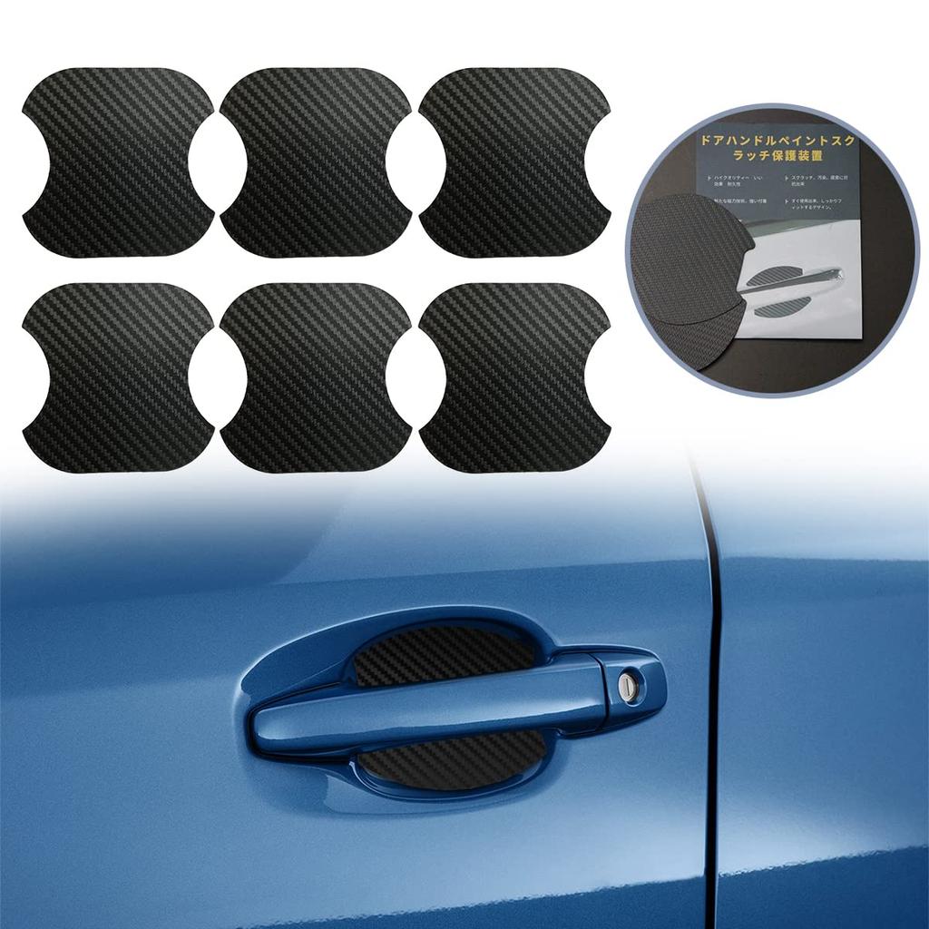 Temiry Car Door Handle Magnetic Door Handle Carbon Fiber Door Handle Type Pack of 6 Protectors, Protectors, Anti-Scratch, Protectors, Anti-Scratch,