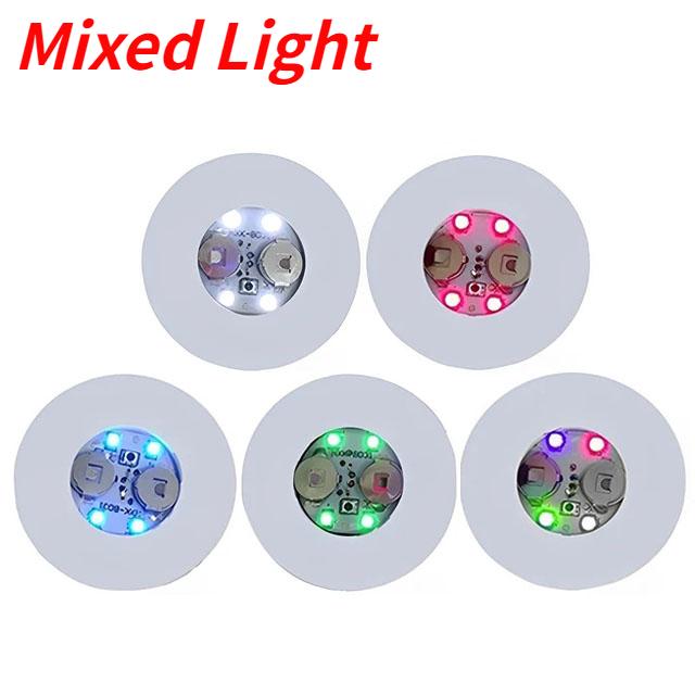 20/1 STÜCKE Leuchtende Tassenaufkleber Lichter 6cm LED Flaschen Untersetzer Lampen für Bar KTV Hochzeitsparty Cocktailgetränke Tassen Vasendekoration