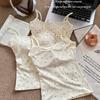 Gepolsterter Camisole im koreanischen Stil mit Tupfen – Vielseitig als Unter- oder Oberbekleidung