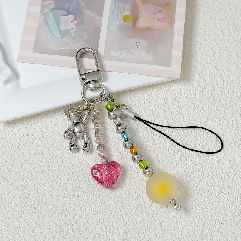 Ins Style Sweet Keychain Trend Backpack Hanging Piece Bag Charm Car Key Chain Girl Jewelry Accessorie Gift