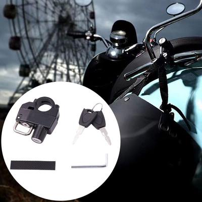 Motorcycle Helmet Lock Anti-Theft Bicycle Helmet Security Locks For 20-28mm Handlebar With 2 Keys And Installation Tools D8S7