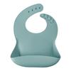 Silicone Bib for Children with Fastener Green MinikOiOi 1 Pc.