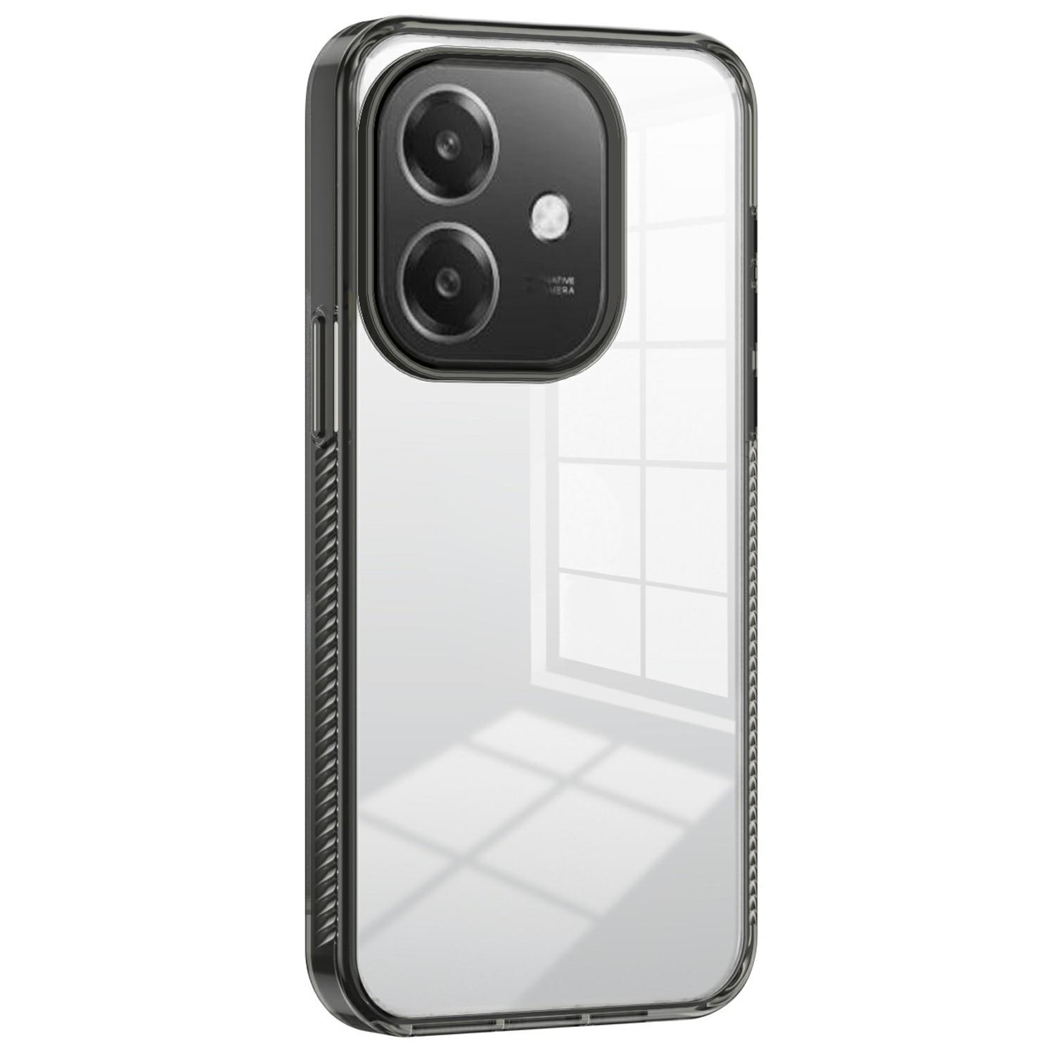 For Oppo A40 4G Clear Phone Case TPU+PC Anti-Slip Drop-Proof Back Cover B