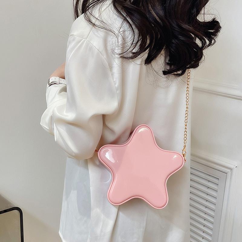 Cartoon Star Shaped Evening Clutch Bag with Strap Party Designer Style Shoulder Purse Children Jelly Clutch Handbag Candy Colors