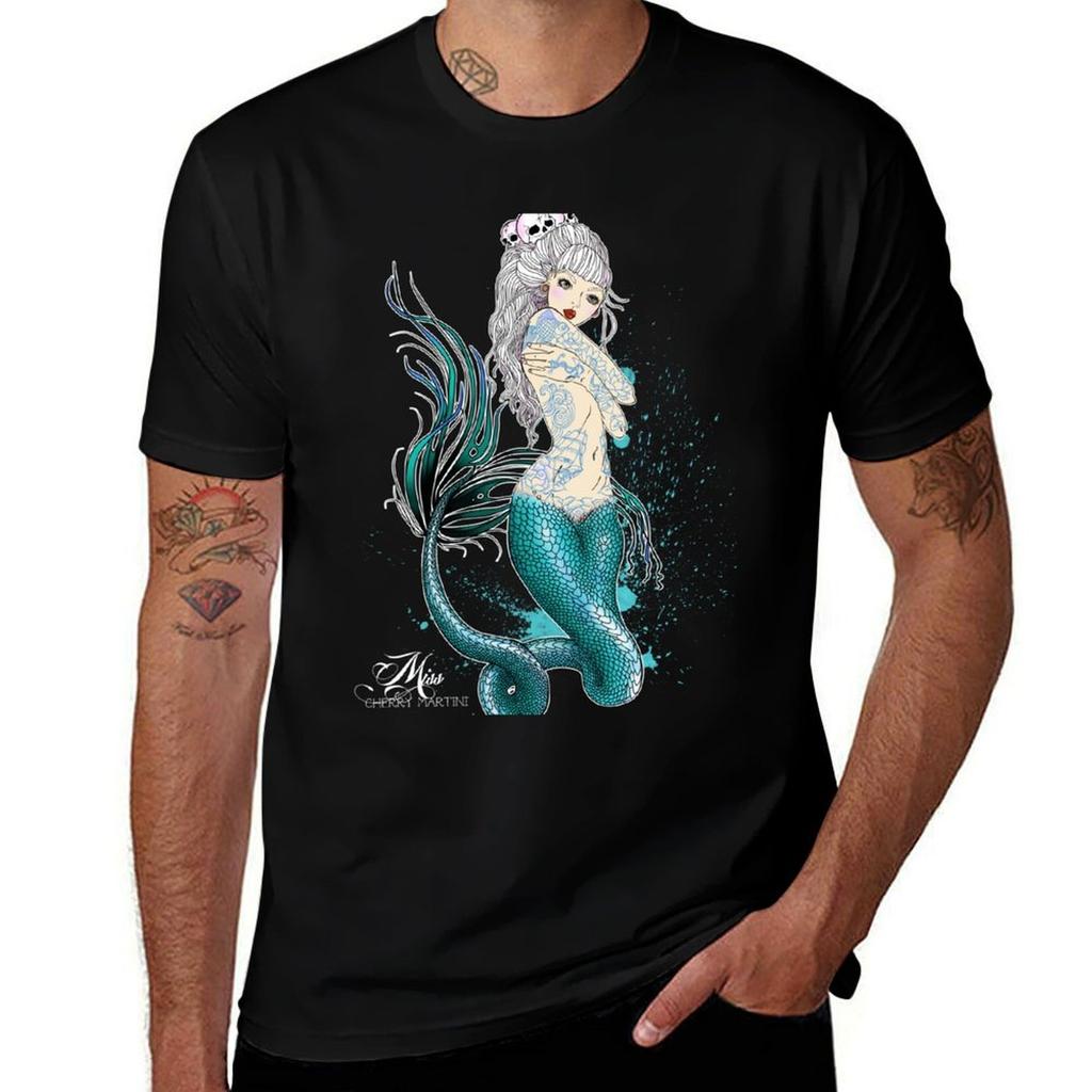 Tattooed Siren TShirt Big Size Short Sleeve Casual Top