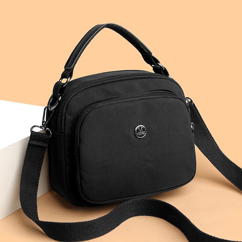 2025 Nylon Multifunctional Shoulder Bag - Solid Color Crossbody Handbag