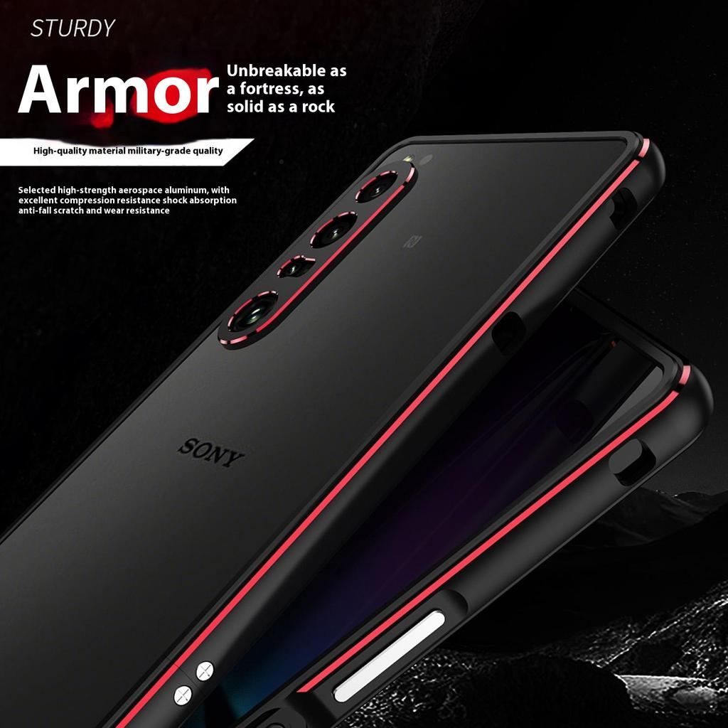 For Sony Xperia 1 VII Bumperdeksel Metallramme Telefondeksel med Kameralinsebeskyttelse