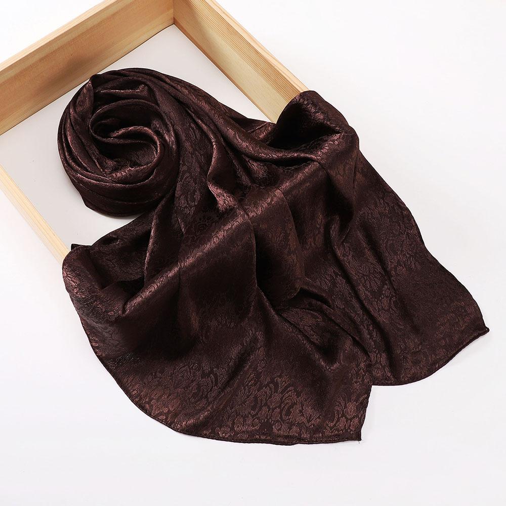 Malaysia's new imitation silky satin jacquard long scarf, women's shawl, headscarf MSL402