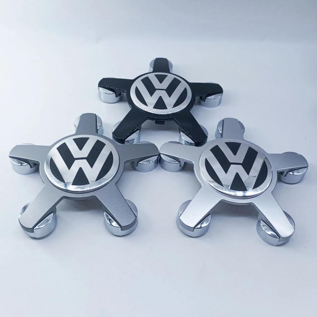 For VW Volkswagen Jetta MK5 Golf 4pcs 135mm Volkswagen Golf Polo Car Wheel Center Caps 5Pins Rim Hub Cover Hubcap Logo Badge Emb