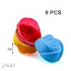 6/12PCS Silicone Muffin Mold Round Muffin Cup Heart Cake Baking Mold Kitchen Cooking Supplies Cake Decorating Tools