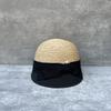 25 Sweet And Cool Face Small Raffia Cap Versatile Bow Straw Hat Women'S Niche Summer Travel Equestrian Hat