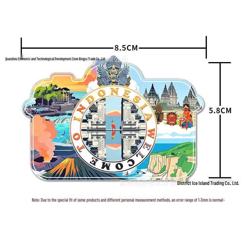 Southeast Asia Souvenir Magnets: Thailand, Malaysia, Cambodia, Singapore, Indonesia, Vietnam Magnetic Stickers.