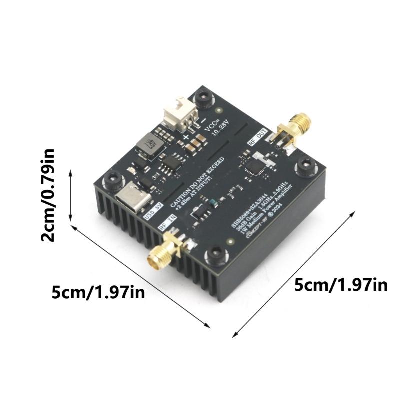 Low Noise Amplifier 36dB Gains 1.5GHz-3.9GHz Precise Transmission Power Preamplifier Module