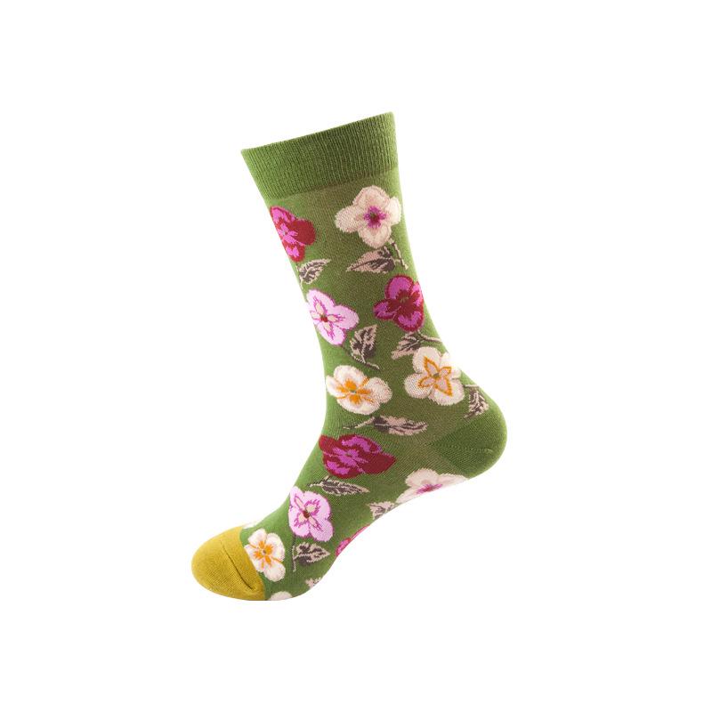 Moyu Trendige Baumwollsocken in Wadenhöhe mit Aufdruck für Damen und Herren – Herbst/Winter Kollektion