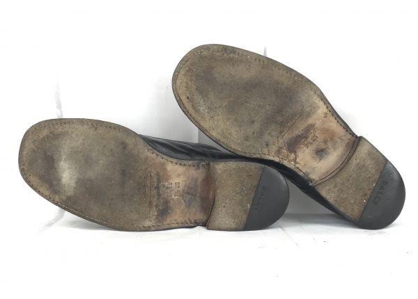 Made in Italy Bally Genuine Leather U Tip Dress Business Shoes Size 25.0cm Black(USED)