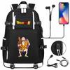 Vegeta Sun Wukong Dragon Ball Ultra USB Headphones Teen Student School Bag Men's and Women's Leisure Travel Backpack