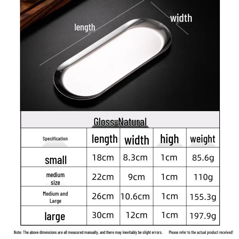 Korean-Style Stainless Steel Gold Oval Tray - Napkin, Trinket, and Towel Holder for Hotel & Restaurant.