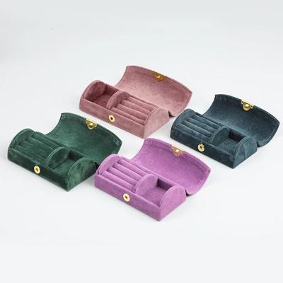1 Stück Schmuckschatulle aus Samt für unterwegs, tragbar, für Damen, Schmuckaufbewahrung, für Halsketten, Ringe, Ohrringe, Geschenke, Schmuck-Display