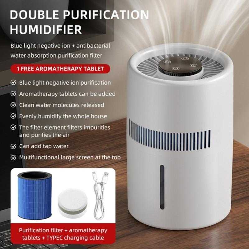 Desktop Air Purifiers Filter Portable Air Cleaner Odor Remover Air Freshener for Bedroom Office Small Air Purifiers