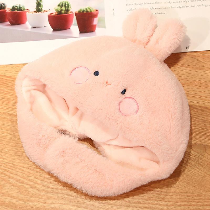 Winter Weiche Warme Mütze Doodle Katze Hase Plüsch Stofftier Mütze Niedlich Baby Junge Mädchen Freundin Warmer Begleiter Geschenk