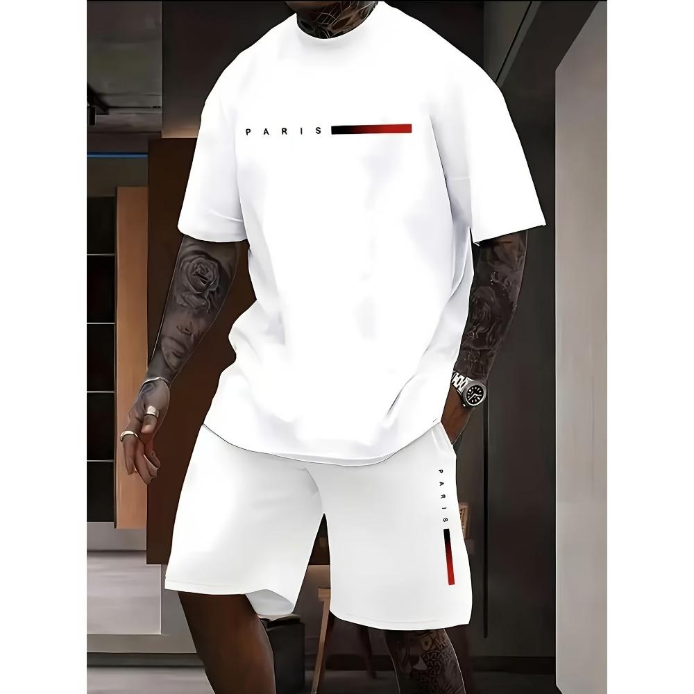 

Мужской домашний костюм премиального качества, пижама с короткими рукавами, подходящая для всех сезонов, с шортами на резинке, которые можно носить на улице. 4XL белый