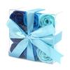 Soap Flowers Set, 9 Blue Wedding Roses
