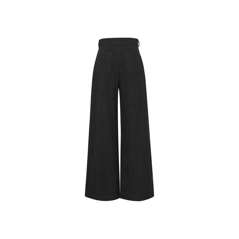 eifini Casual High-Waist Wool Wide-Leg Pants