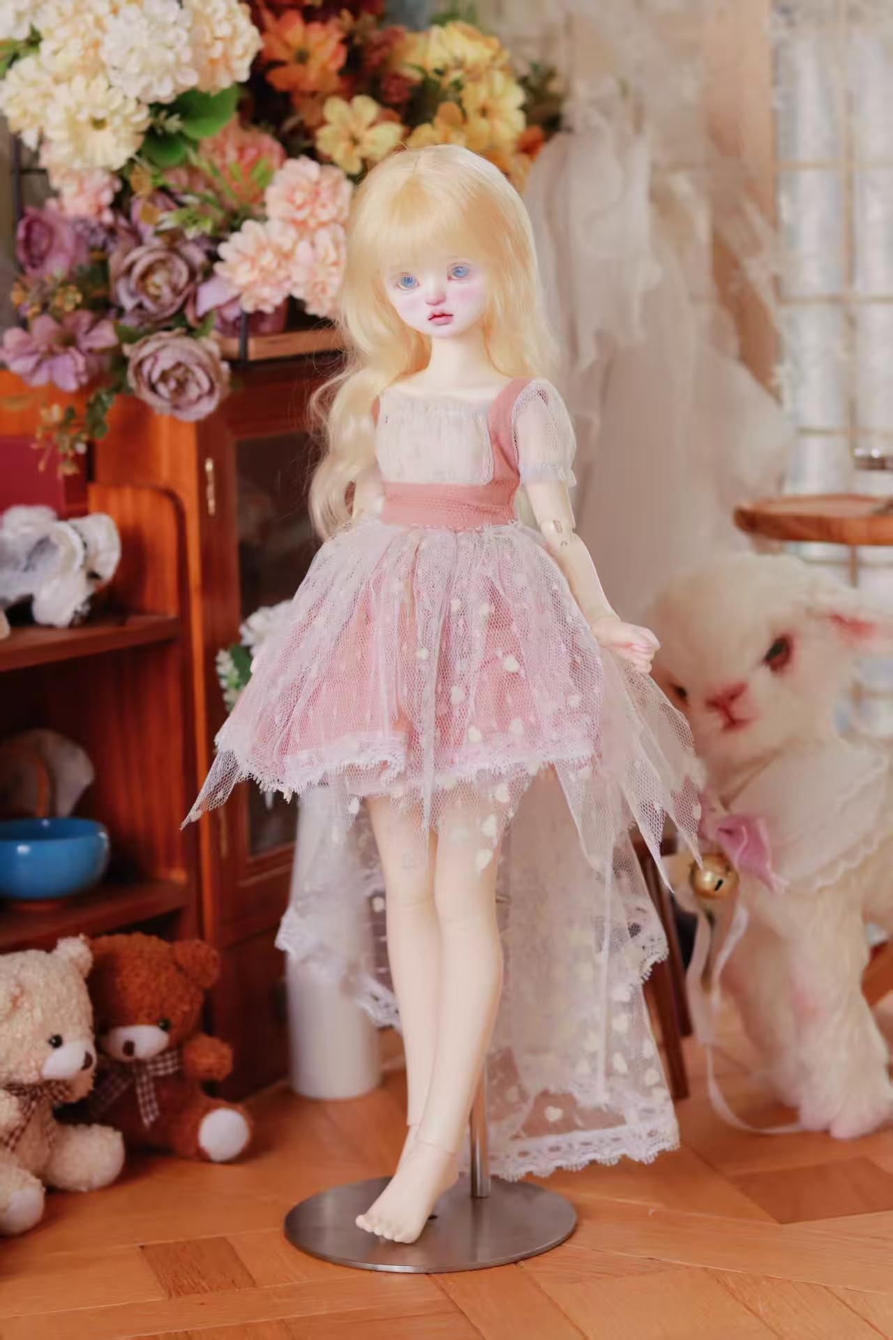 HAMRETHYPPZ BJD Кукла на шаровых шарнирах Кукла Кукла Горничная Кукла на шаровых шарнирах Милая Принцесса Длинная Милая Горничная Вечеринка Принцесса Милая Длинный Хвост Платье Принцессы и Тело