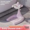 Standing Baby Bathtub with Guardrail for Safe Infant Washing