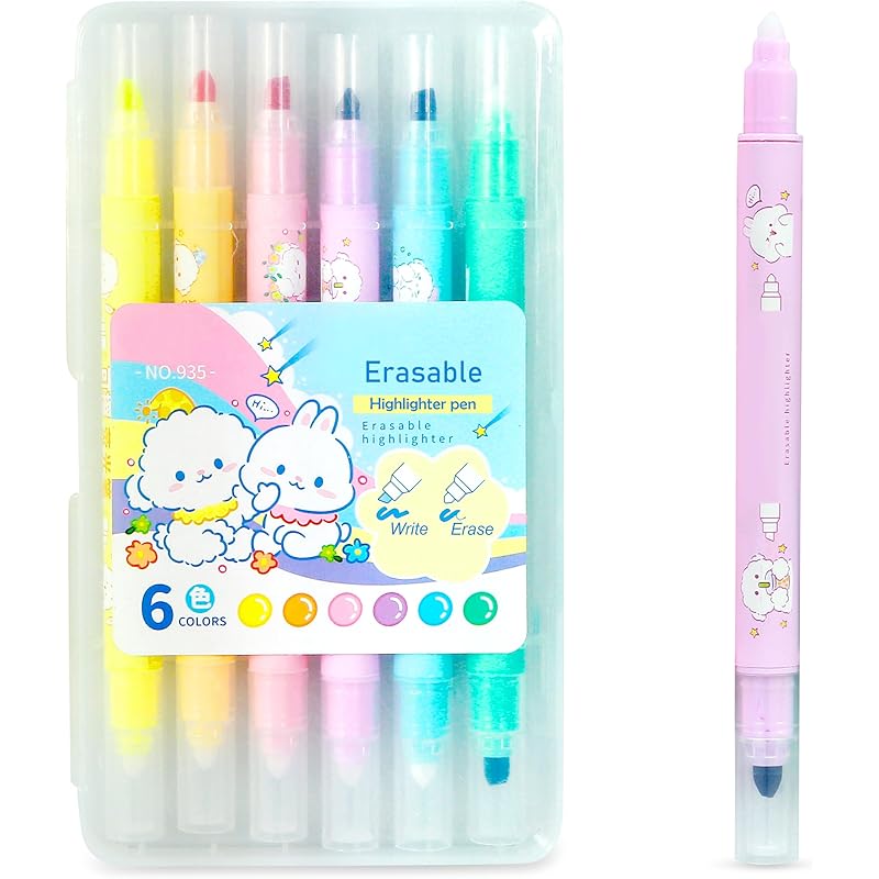 Glun Magical Erasable Marker, 6 Different Shades Mistake Or Erase, Neon Colour Markers For Card Making, Scrapbooking, Dr