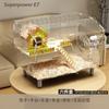 Luxury Villa Acrylic Transparent Hamster Cage Chew-Proof Escape-Proof Spacious Golden Hamster Habitat with Exercise Wheel