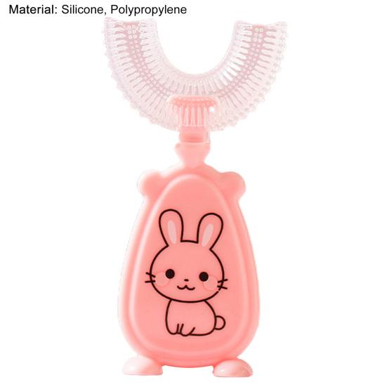 Convenient Baby Toothbrush Safe Use Silicone 360 Degree U-shaped Baby Tooth Brush for Daily Use