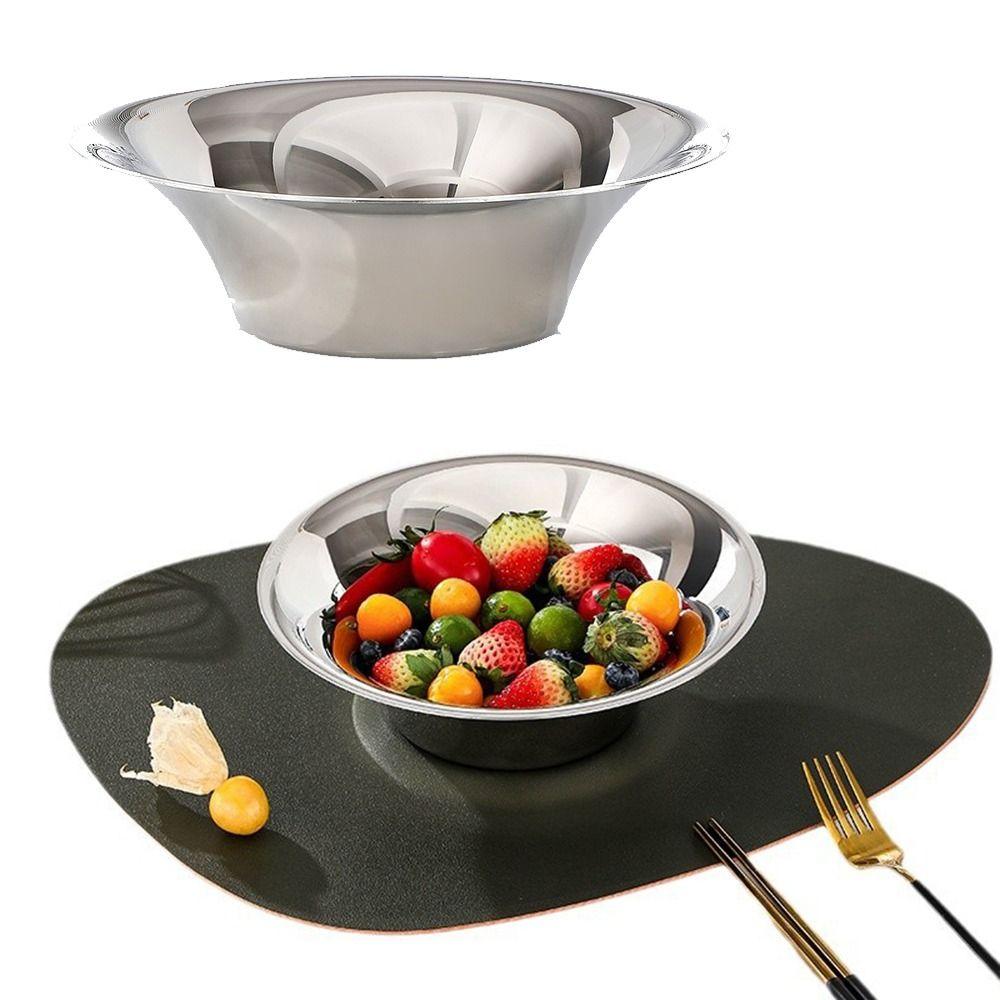 Rust-Proof Fruit Plate 304 Stainless Steel Serving Dishes Snack Storage Tray  Home Kitchen