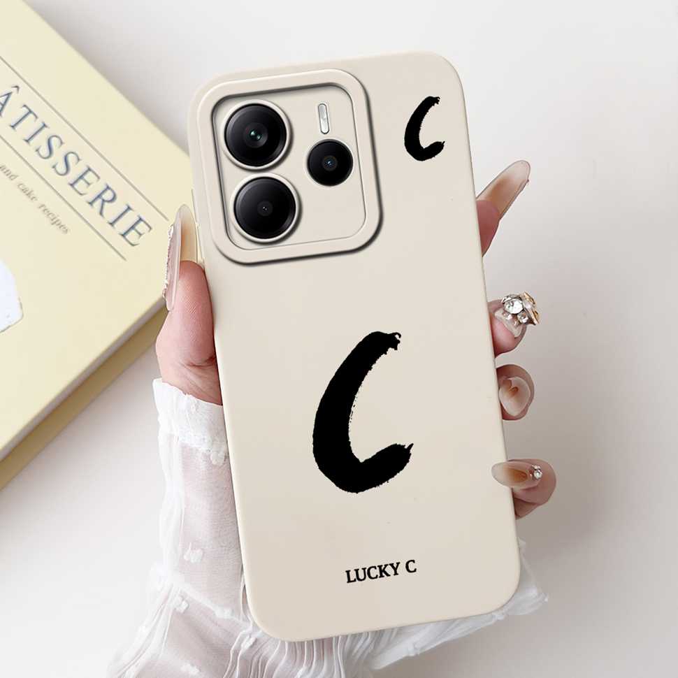 Case For Redmi Note 14 4G 5G Luxury Letters Covers Soft Silicone Phone Case For Xiaomi Redmi Note 14 Note14 5G Back Cover Fundas