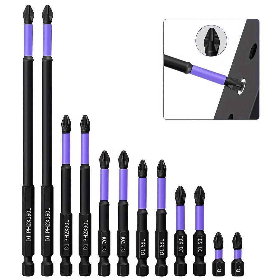PH2 Magnetic Anti-Slip Phillips Screwdriver Bit Set, 25-150mm, High Hardness Electric Screwdriver Heads