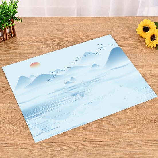 

Водонепроницаемая подставка для столовых приборов, противоскользящая льняная обеденная подставка в китайском стиле для дома